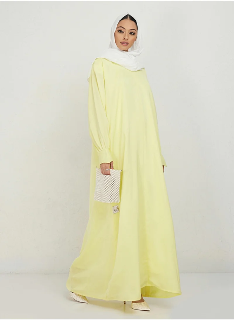 Rosette Abaya Yellow Abaya