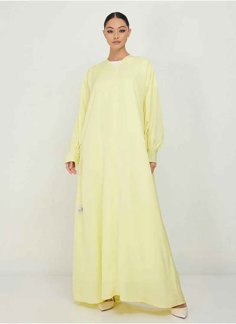 Rosette Abaya Yellow Abaya