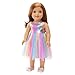 BARWA Doll Clothes and Accessories for 18 inch Dolls Mermaid Casual Tutu Dress Outfits Swimsuit Underwear J 2 pcs Rainbow Tutu Dresses - Image 2