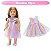 BARWA Doll Clothes and Accessories for 18 inch Dolls Mermaid Casual Tutu Dress Outfits Swimsuit Underwear J 2 pcs Rainbow Tutu Dresses - Image 3