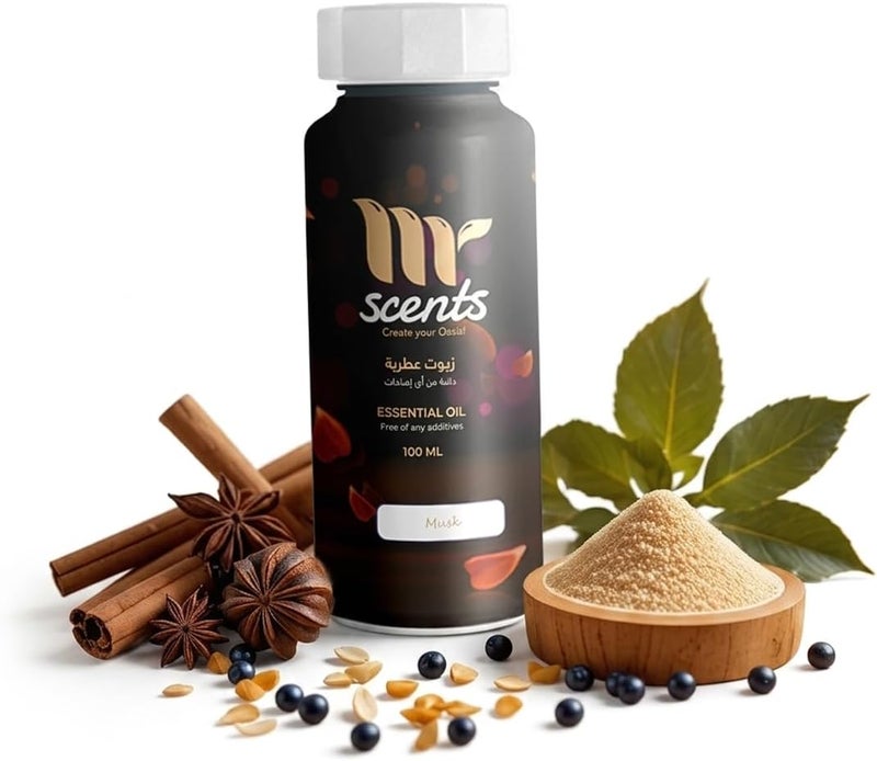 زيت أساسي للناشرات، زيوت أساسية مركزة للعطور المنزلية، المرطبات والناشرات الذكية - Mr Scents (250 مل، مسك)