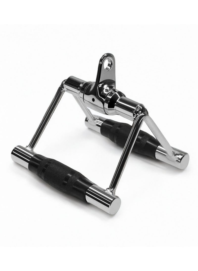 Generic PUMP-KING Double D Row Handle Cable Attachment V Bar Cable Attachment with Non Slip Handle, Lat Pull Down Attachment for Weight Workout Home Gym Revolving Non Slip Handlebar for Biceps  - Image 1