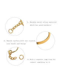 KASTWAVE 100 Pieces Metal Split Key Rings with Chain and Open Jump Rings  Diameter Split Key Chain Rings for DIY Crafts Keys Pendant Jewelry Making Gold  - Image 3