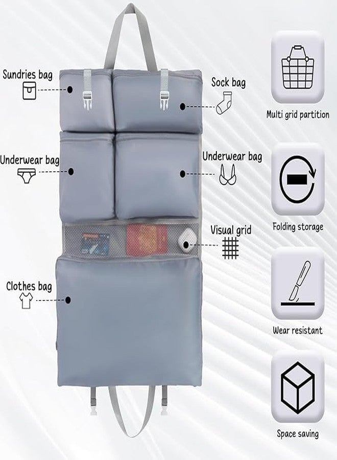 Flygon Foldable Bags for Travel, Multi-Functional Compartment Travel Organisers, Storage Hanging Bag for Home - Image 3
