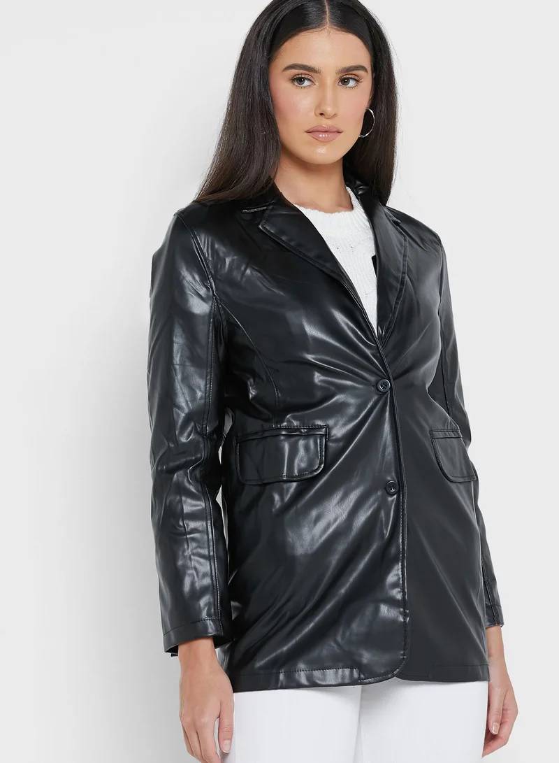 ELLA Faux Leather Coat