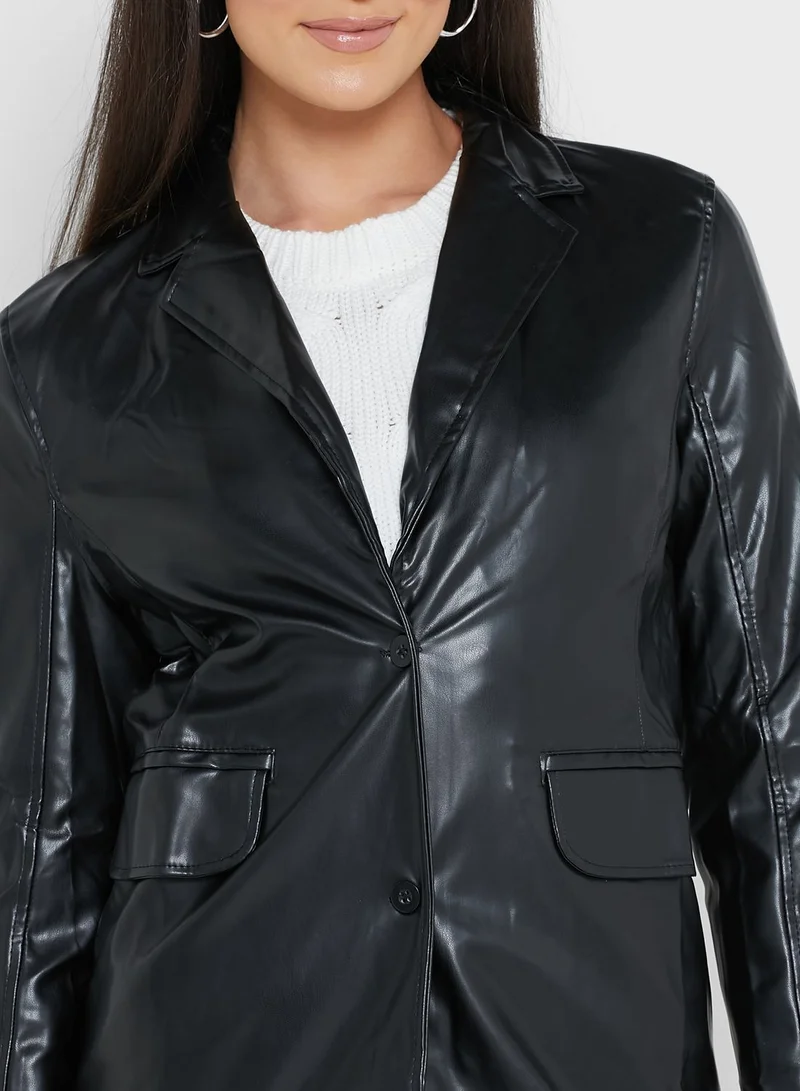 ELLA Faux Leather Coat
