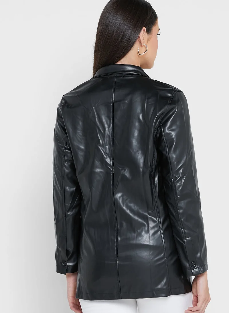 ELLA Faux Leather Coat