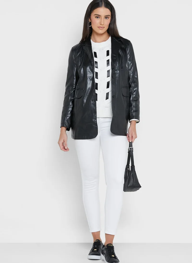 ELLA Faux Leather Coat