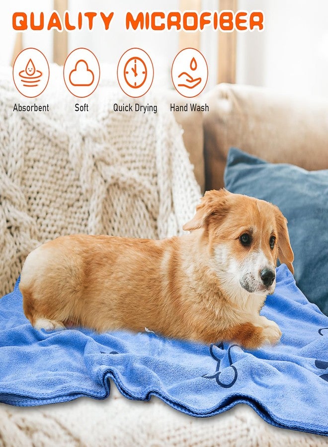 KisSealed 8Pcs Dog Towels for Drying, 55 x 28 Inch Quick Drying Pet Bath Towels Bulk Colorful Pet Grooming Towel Absorbent Microfiber Towel for Small Medium Large Dog Puppy Cat - Image 4