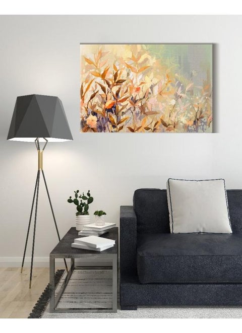 Canvas Wall Art, Abstract Framed Portrait of colorful flower