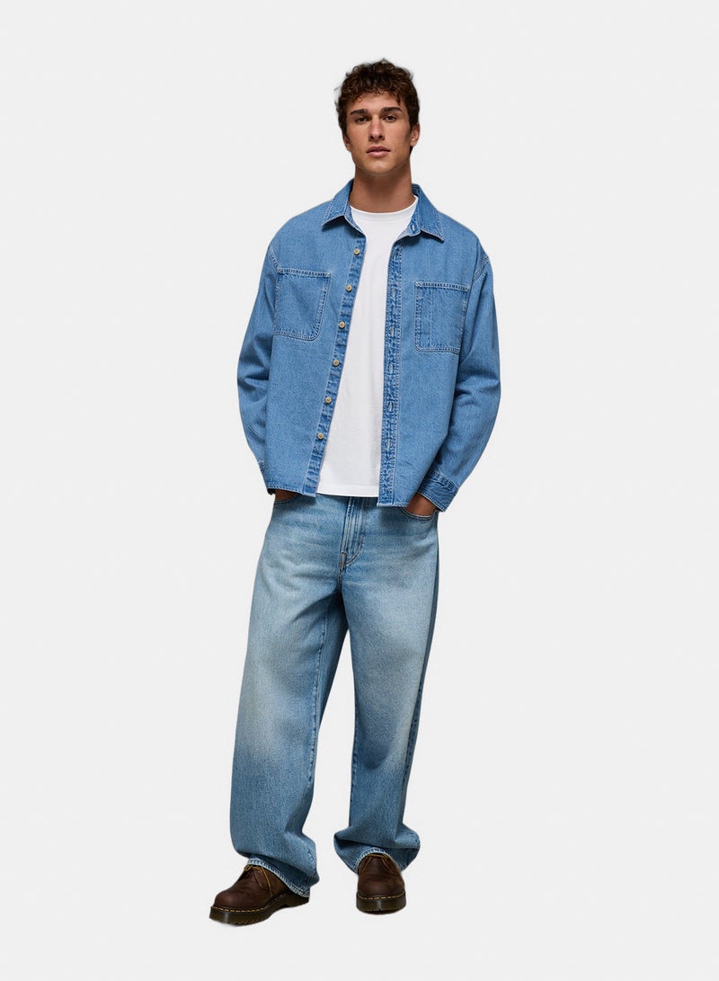 American Eagle AE Denim Workshirt - Image 1