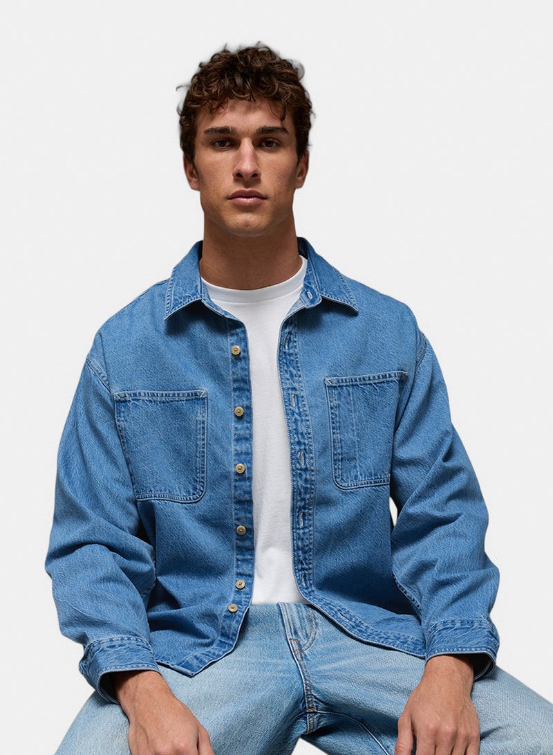 American Eagle AE Denim Workshirt - Image 5