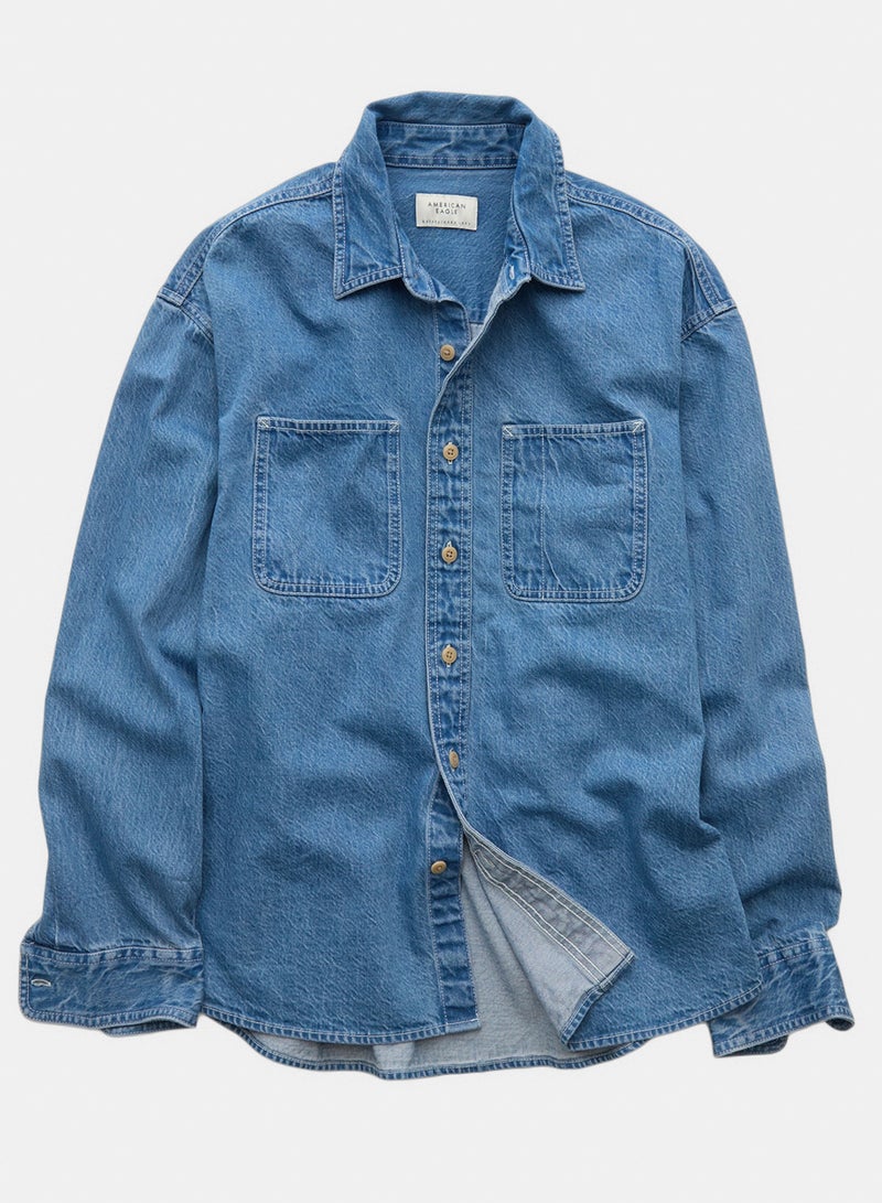 American Eagle AE Denim Workshirt - Image 3