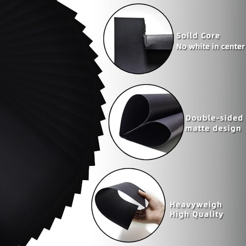 TEETOOKEA 30 Sheets Black Cardstock, 8.5 x 11 Card Stock, 92lb/250gsm Thick Cover Stock, Heavyweight Printer Paper for Invitations, Scrapbooking, Crafting, DIY Projects, Decoration and Drawing - Image 3