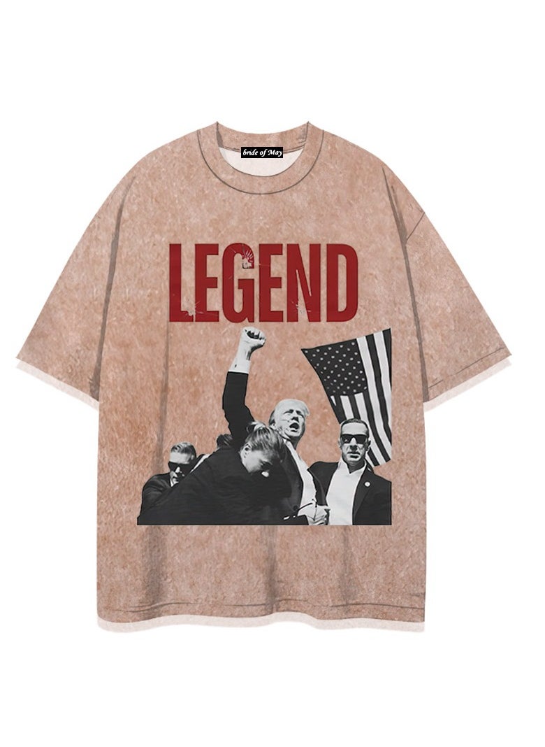 KUYING - New Trump Print Short Sleeved Shirt - Image 1