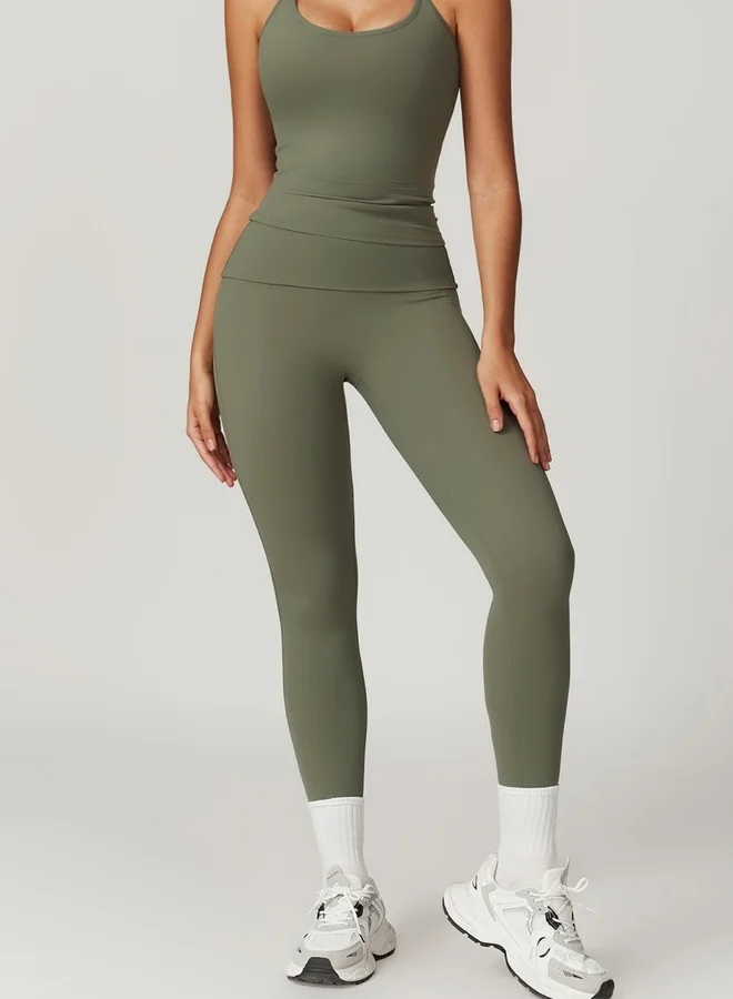 KAWN.YOGA Womens High Waist Contour Seamless Workout Sport Leggings Yoga Pants Tummy Control Running Pants