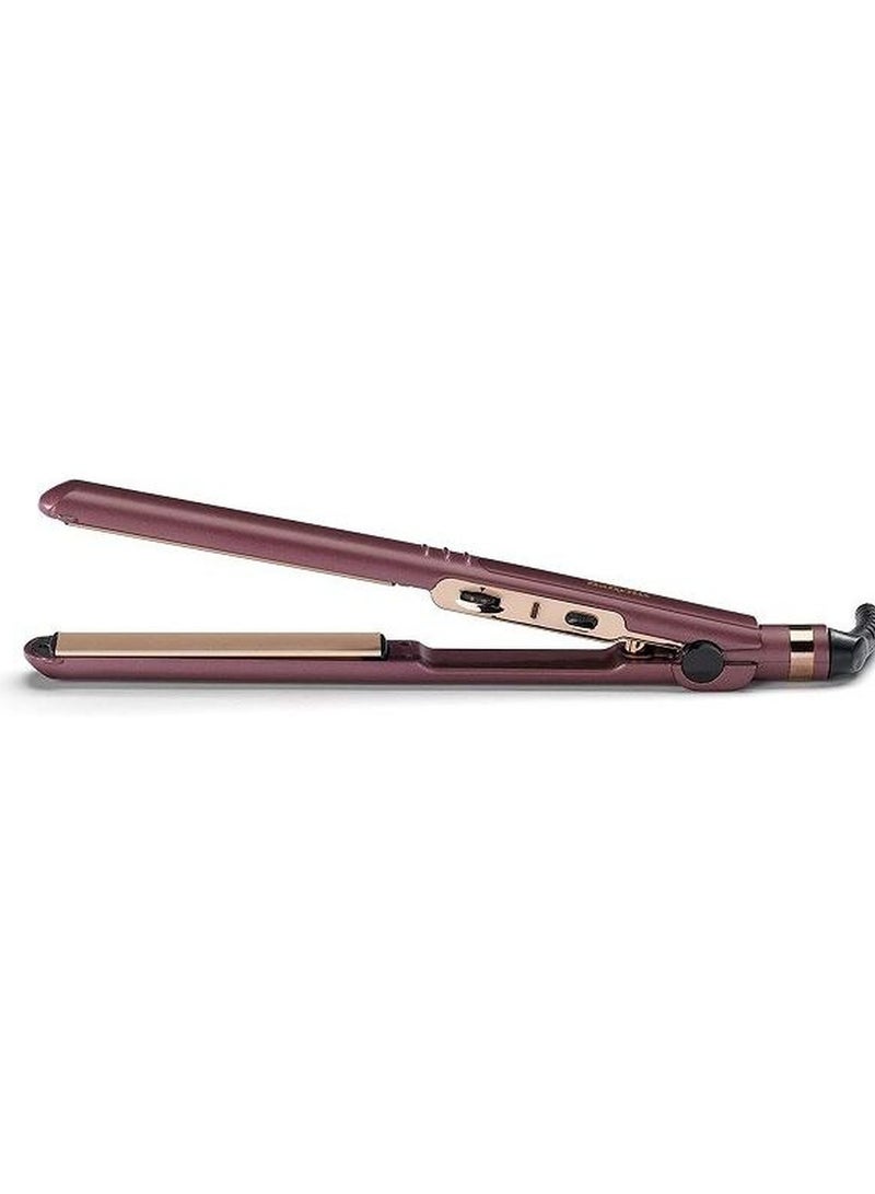 بيبي ليس Hair Dryer, 2000W, 3 Temperatures, Black Gold - 6704E with Babyliss Berry Crush 230 Hair Straightener, 140-230 Degree, Pink- ST2183PSDE - Image 2