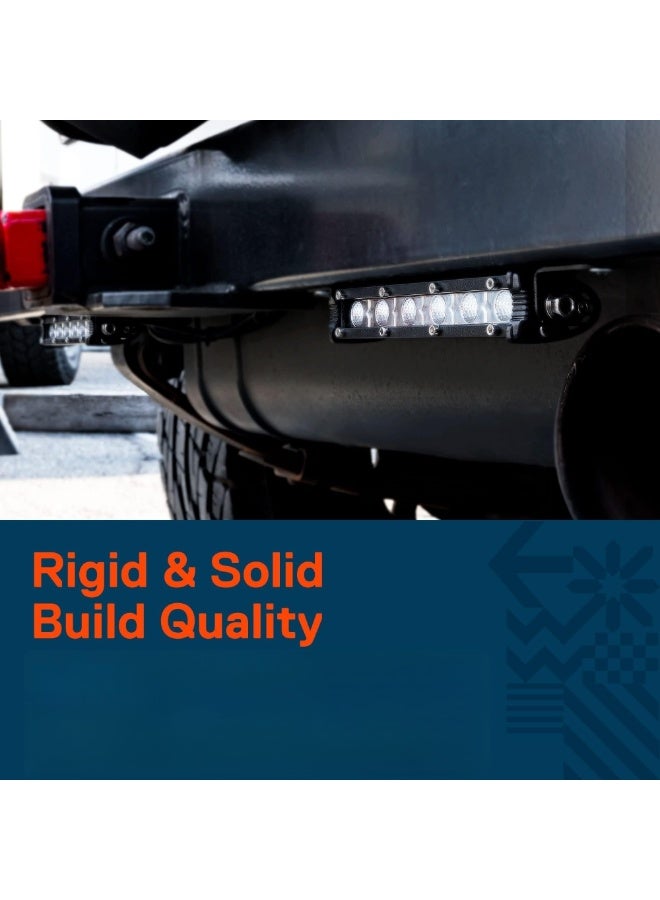 2pc 7" Ultra-Slim Single Row Off Road LED Light Bar [1530lm] [18W] [IP68 Waterproof] [12V - 24V] Fog/Driving/Work Lights for Trucks ATV Cars - 60 Degrees Flood Light - Image 2