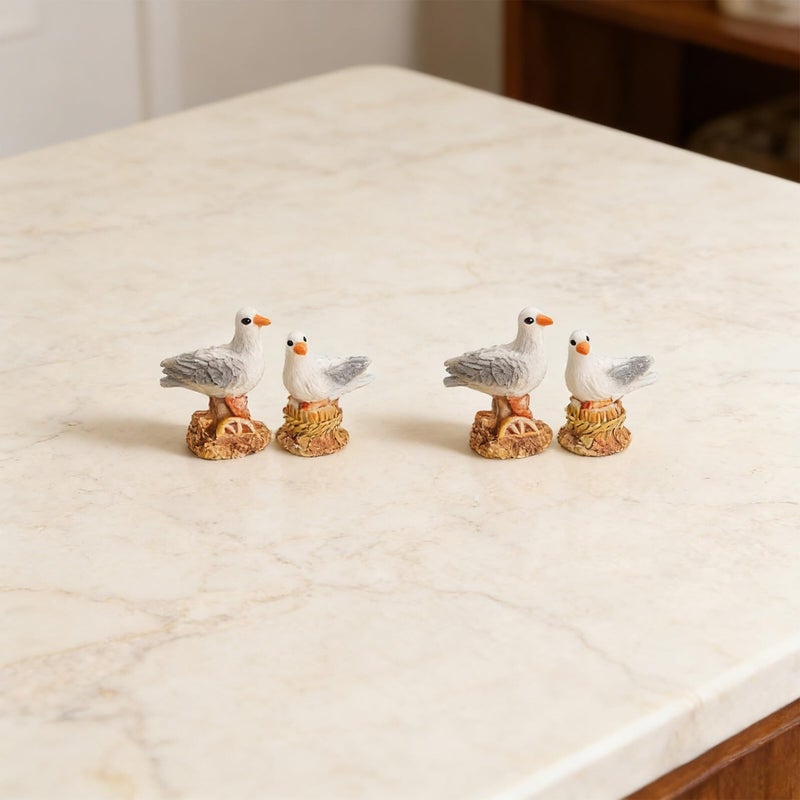 12 Pieces Seagull Bird Figurines Set For Coastal Tabletop Garden Patio Indoor Outdoor Decor - Image 5