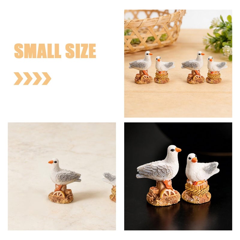 12 Pieces Seagull Bird Figurines Set For Coastal Tabletop Garden Patio Indoor Outdoor Decor - Image 4
