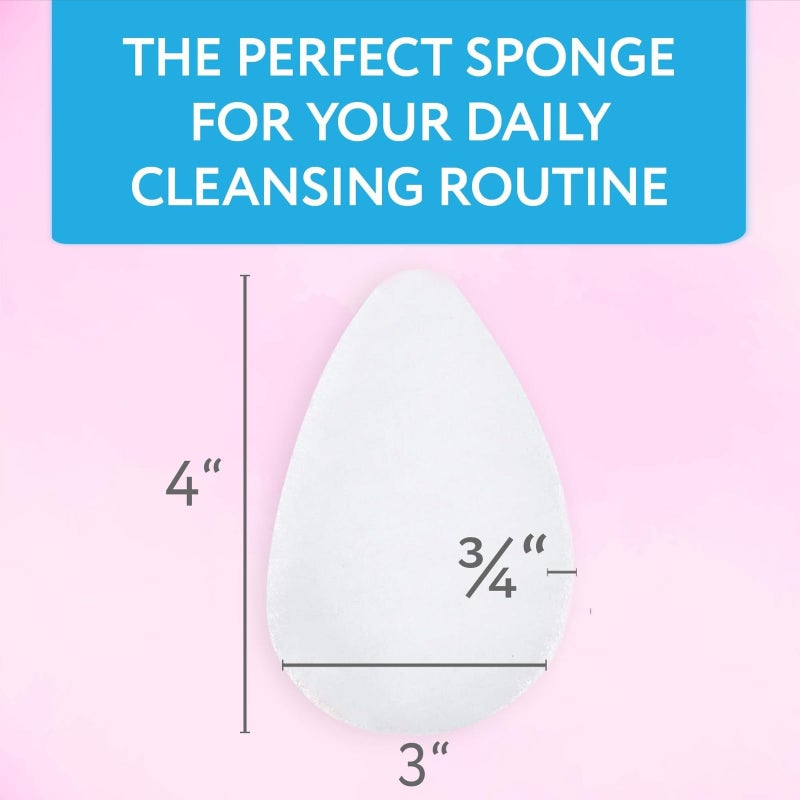 IMPRESA Facial Sponge - Daily Deep Cleansing Face Scrubber - Gentle Exfoliating Pads for Dead Skin Removal - Reusable Face Scrub Pads for Normal to Oily Skin - Pack of 10, White, Regular Puff Style - Image 3