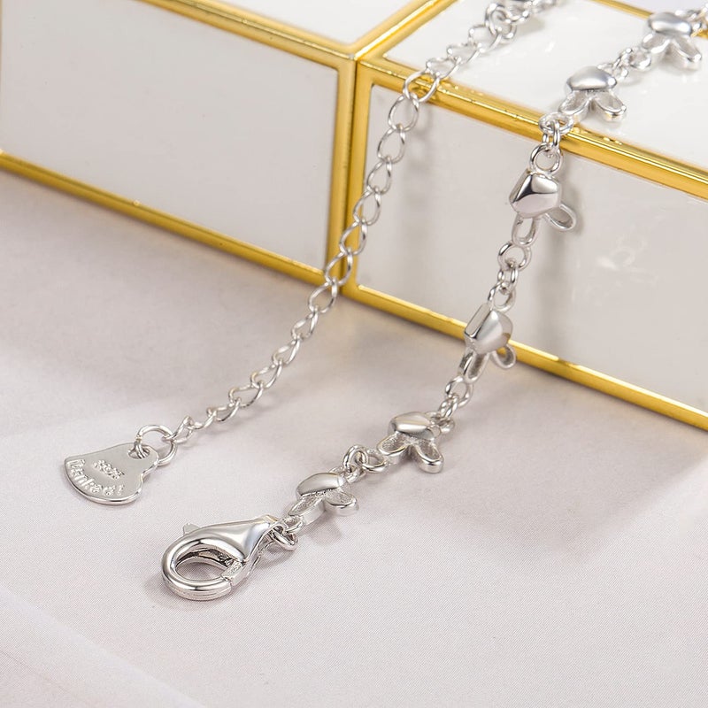 Dankadi Women 925 Sterling Silver Infinity Love Heart Link Bracelets- Cute Animal Little Rabbit Bangle Jewelry Gifts For Wife Her (Rabbit shape, 8 inches) - Image 5
