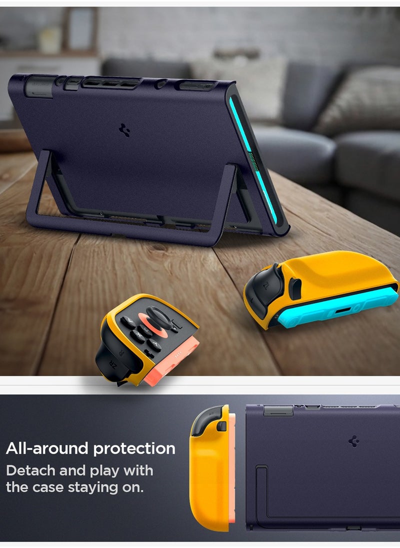 Spigen Nano Pop Nintendo Switch 2 Case Cover (2025) Slim Fit with Detachable Joy-Con and Kickstand Compatible - Blueberry Navy  - Image 4