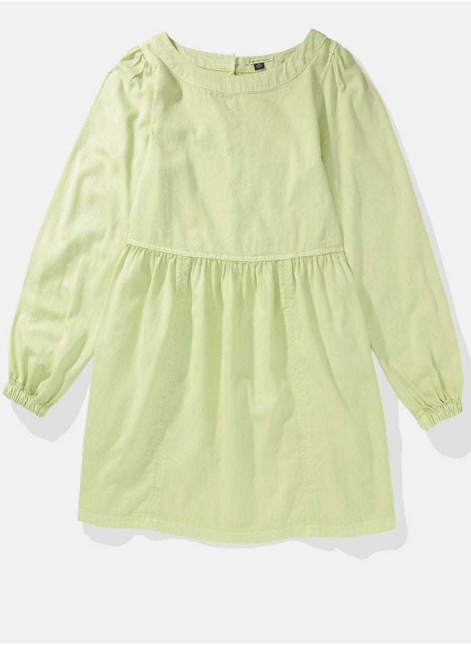 American Eagle - AE Long-Sleeve Denim Mini Dress - Image 1