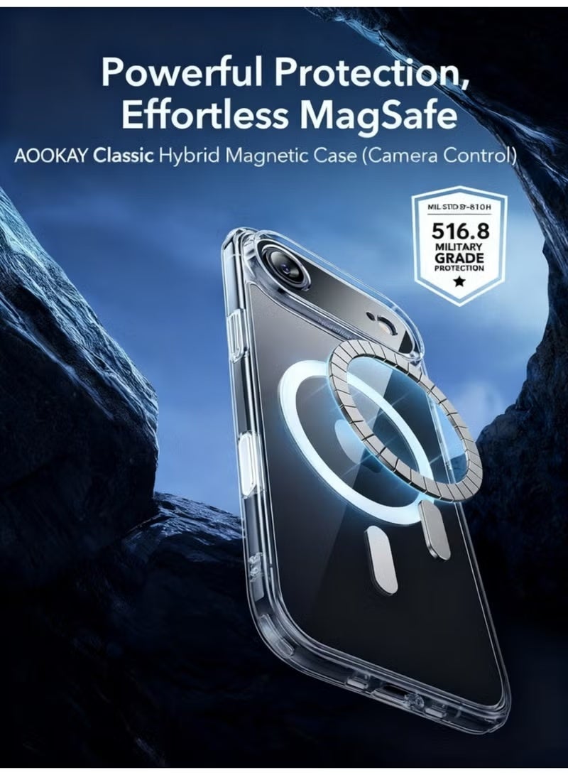 ELTRAZONE iPhone Air Magnetic Case (Clear) | Compatible with MagSafe | Transparent Anti-Yellowing Shockproof Phone Cover | Military-Grade Drop Protection | Slim Lightweight Magnetic Case for iPhone Air | Scratch-Resistant Protective Clear Back Cover with Precise Cutouts for Easy Access to All Ports & Buttons - Image 2