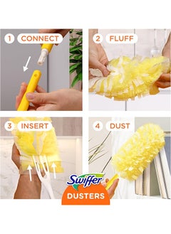 Swiffer Procter And Gamble 360 Starter Kit Includes 1 Handle And 2 Dusters Yellow  - Image 5