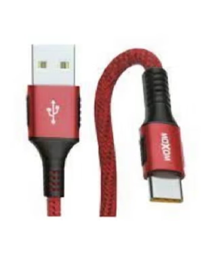 MOXOM Usb ToType C Anti Cut Fabric Super Charging Cable 5A CC-82 - Image 1