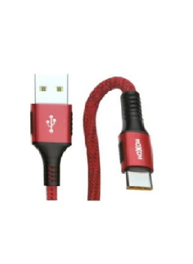 MOXOM Usb ToType C Anti Cut Fabric Super Charging Cable 5A CC-82 - Image 2