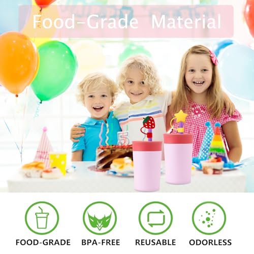 Horsdo 6pcs Straw Cover Cap for Owala Kids Cup, Dust-Proof Drinking Silicone Straws Reusable Straws Tips Lids,12mm 0.47in Lid Accessories (6pcs) - Image 4