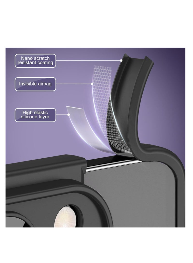 KASTWAVE iPhone Case TPU Bumper, Compatible for iPhone 15 Plus Case with Thin Lens Protection Case, Frameless Four Corner Fall Protection Mat, Slim Shockproof Soft TPU Silicone Cover, Black, 1 Pcs - Image 3