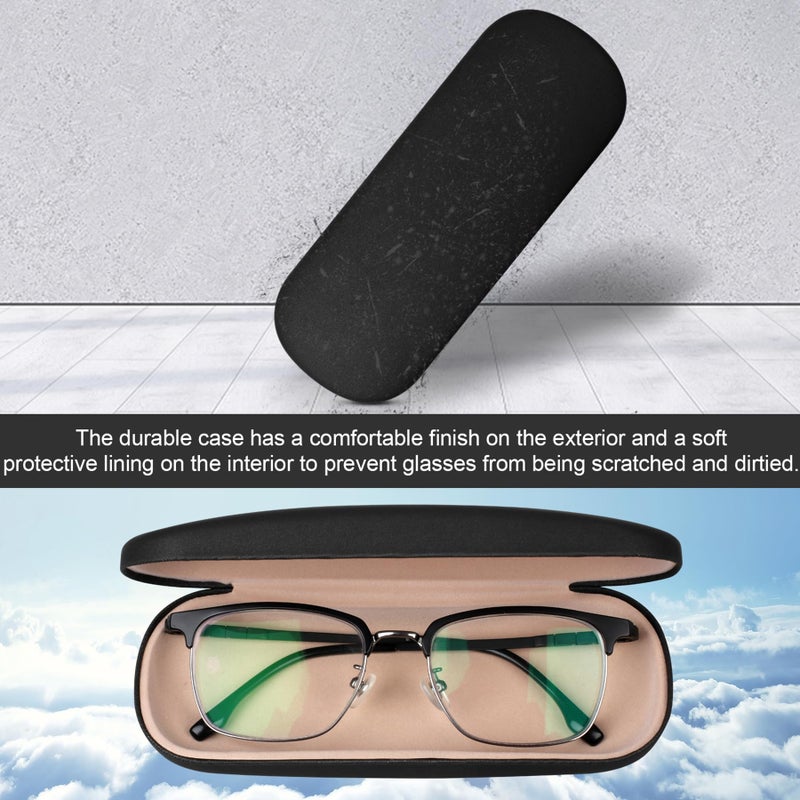Joyberg Joyberg Glasses Case, 2 Pack Eyeglass Case with Cleaning Cloth, Glasses Case Hard Shell Fits Most Glasses  - Image 4