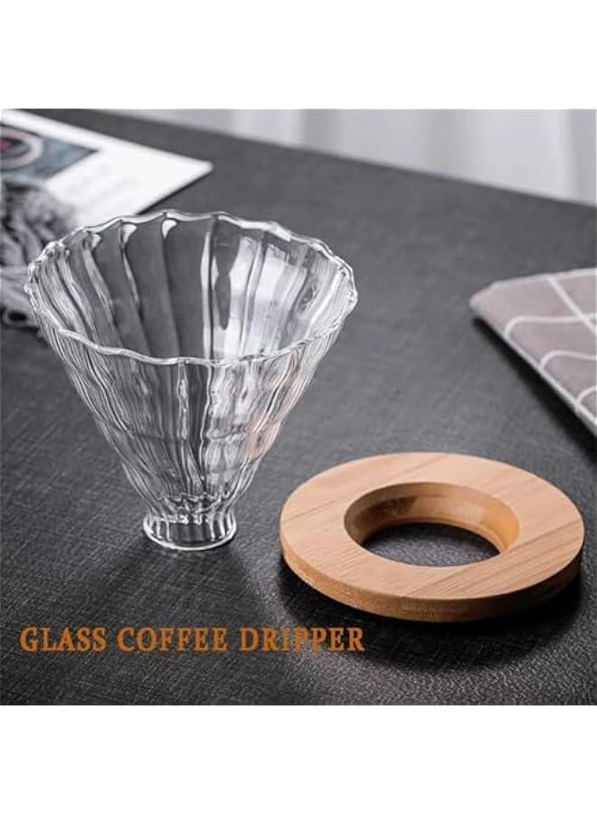 HOOKOR Pour Over Coffee Maker - 20 OZ /600ML Glass Carafe Coffee Server with Glass Coffee Dripper/Filter, Drip Coffee Maker Set for Home or Office, 1-5 Cups - Image 5