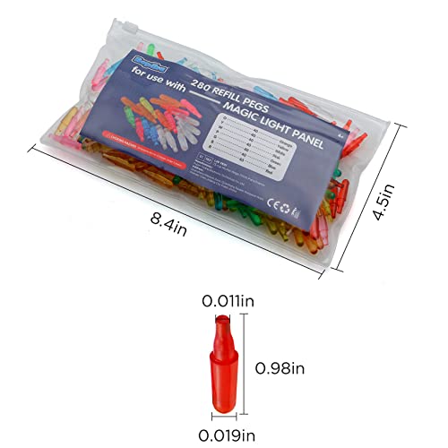 Bopika Refill Pegs 280PCS for Use with Creative Light Up BoardEducational Learning Toys for Boys and Girls Ages 4 - Image 5