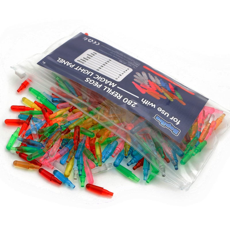 Bopika Refill Pegs 280PCS for Use with Creative Light Up BoardEducational Learning Toys for Boys and Girls Ages 4 - Image 4