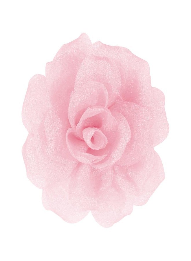 Merdia Rose Flower Brooch & Pin Set for Women | Pink Floral Clips & Hair Pins | 3.1 Inch Light Pink - Image 1