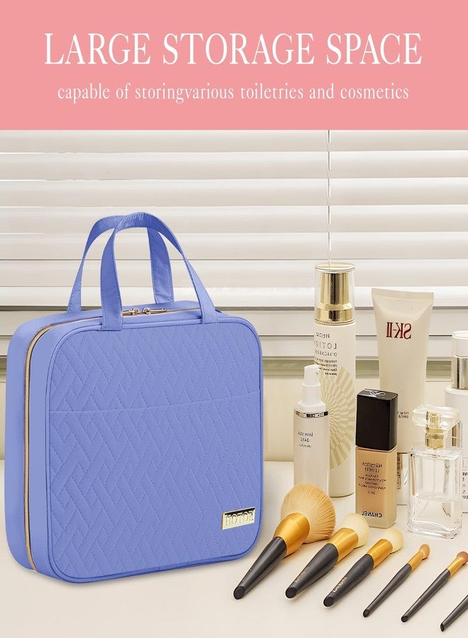 HOTOR Travel Toiletry Bag - Toiletry Bag w/Hanging Hook - Spacious Toiletry Bag for Women & Men, Makeup Bag/Big Comparment, Waterproof for Travel Accessories, Travel Essentials, Large, Aegean-Blue - Image 2