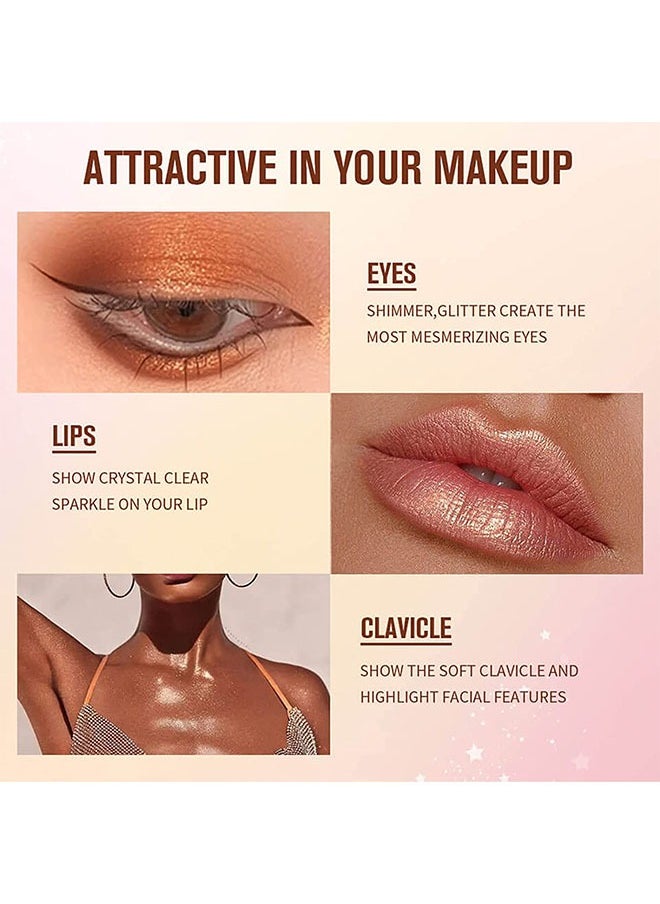 Body Highlighter, Face Body Highlighter, All In One Makeup Liquid Illuminator, Waterproof Moisturizing Light Shimmer Illuminator for Face & Body