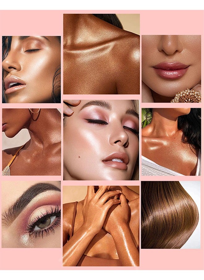Body Highlighter, Face Body Highlighter, All In One Makeup Liquid Illuminator, Waterproof Moisturizing Light Shimmer Illuminator for Face & Body