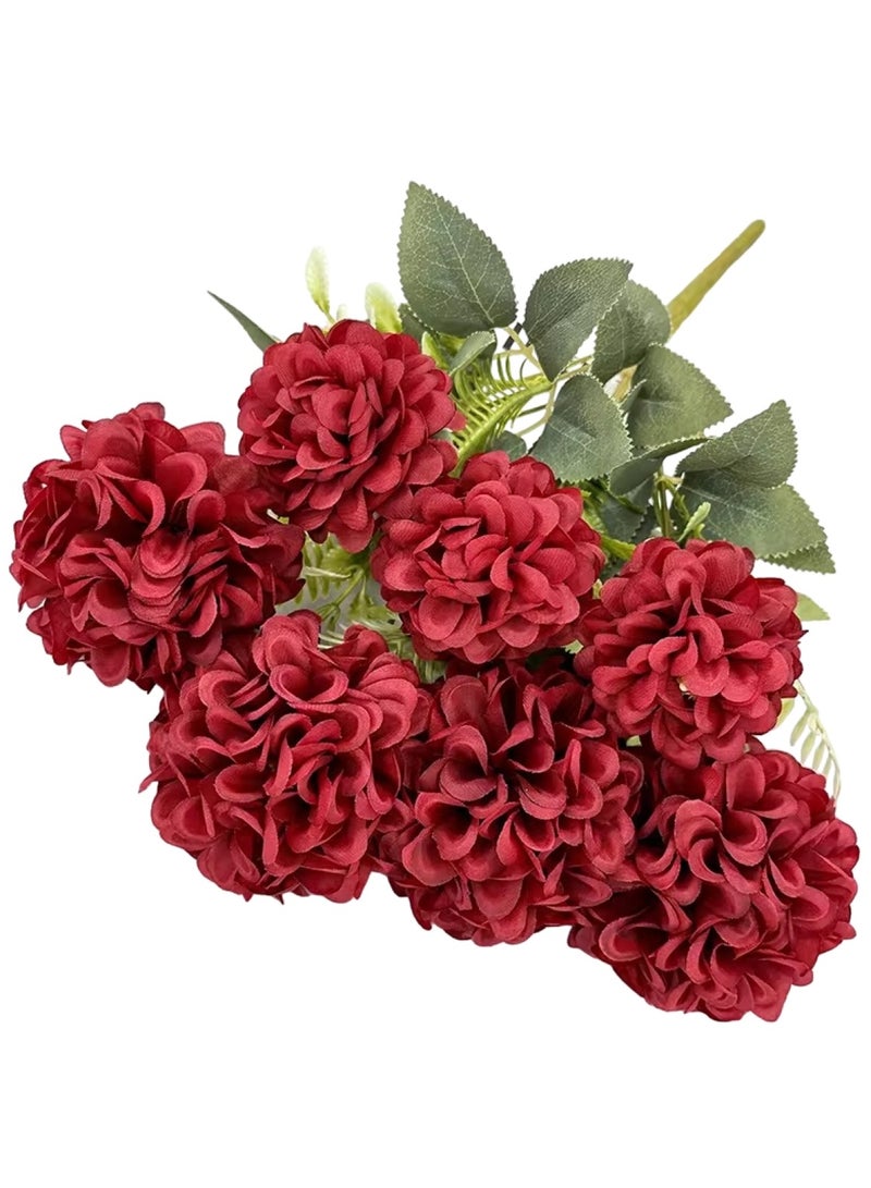 هويتك زهرة صناعية لديكور المنزل والحفلات وحفلات الزفاف باللون الأحمر - Image 1