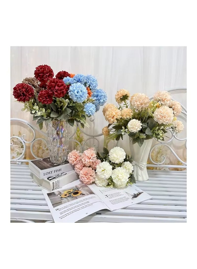 هويتك زهرة صناعية لديكور المنزل والحفلات وحفلات الزفاف باللون الأحمر - Image 2