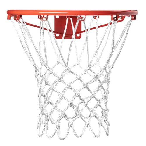 DDVLG Basketball Net Replacement Outdoor Heavy Duty, Professional On-Court Quality [7.16oz], Unique Basketball Nets Heavy Duty Outdoor Fits for Standard Hoop, All Weather Anti Whip -12 Loops, White - Image 1