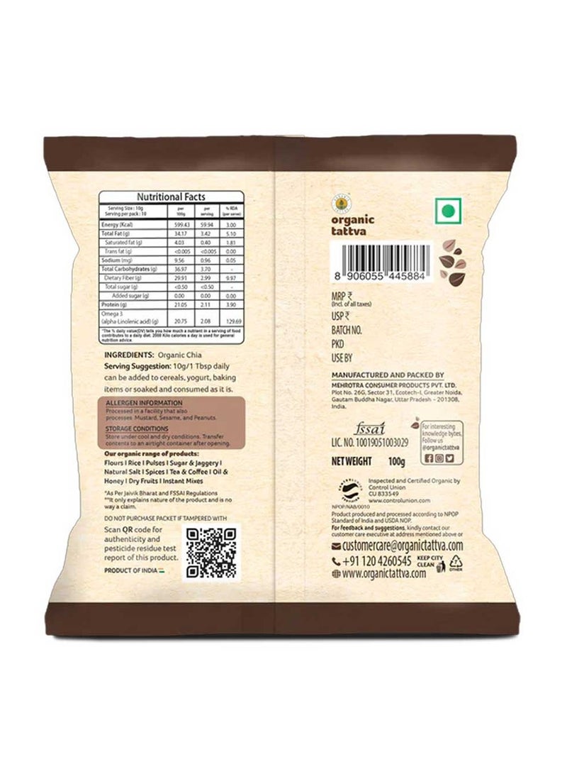Organic Tattva Organic Chia Seeds 100g - Image 2