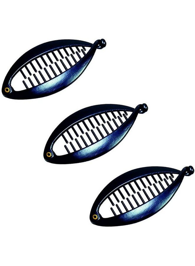 BIRDWARE Fishtail Banana Hair Clip For Women Set of 3 Black 572 - Image 1