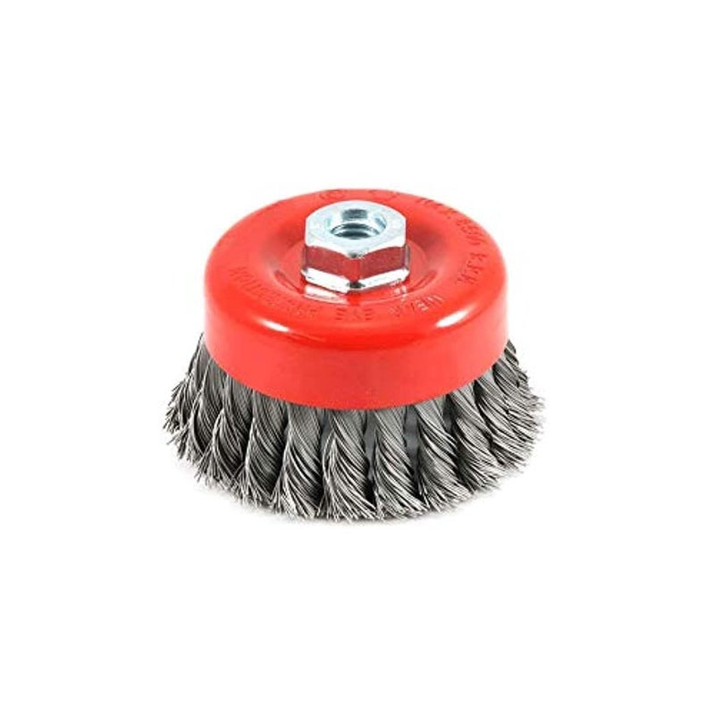 Generic 100mm Coupe Wire Brush, Aluminum Oxide Fine Grit, Straight Wire Bristles, 1 Piece