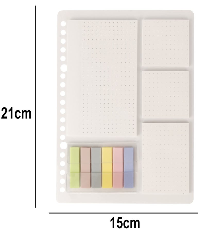 Worison A5 Size Dotted Sticky Notes and Page Markers Binder Pack, 100 Different Size Notes, 120 Page Markers - Image 3