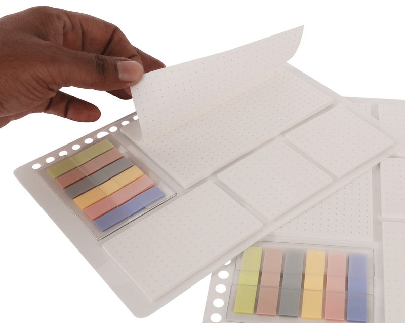 Worison A5 Size Dotted Sticky Notes and Page Markers Binder Pack, 100 Different Size Notes, 120 Page Markers - Image 2